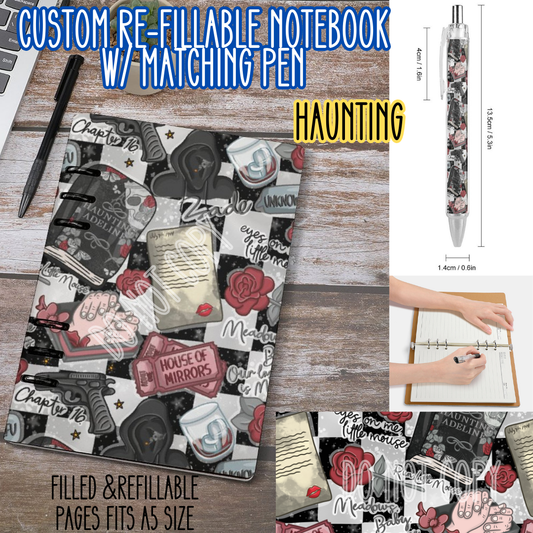 HAUNTING -Matching A5 Notebook & Pen Set Round 4 Preorder Closing 5/17
