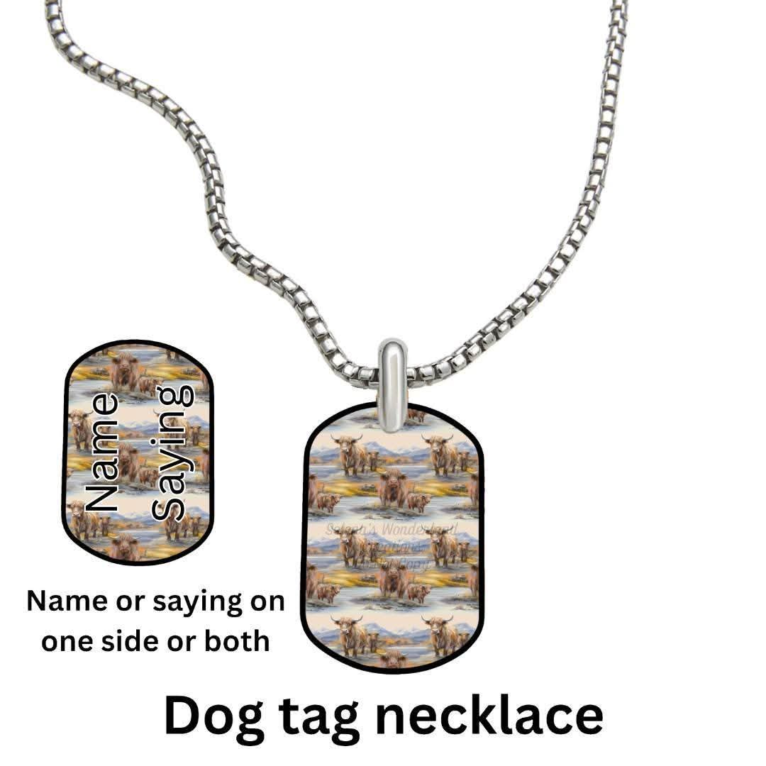HIGHLAND COWS – Dog Tag Necklace