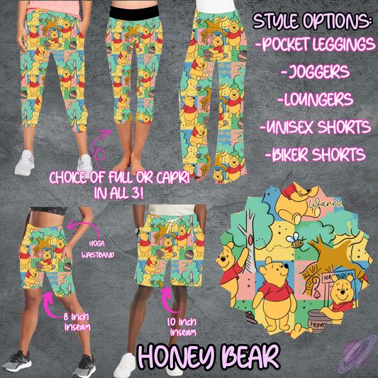 HONEY BEAR - LEGGING/JOGGER/LOUNGER/SHORTS - B106 PREORDER CLOSING 5/19