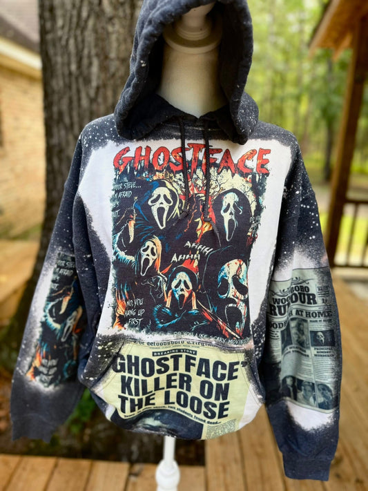 Ghost F bleached hoodie
