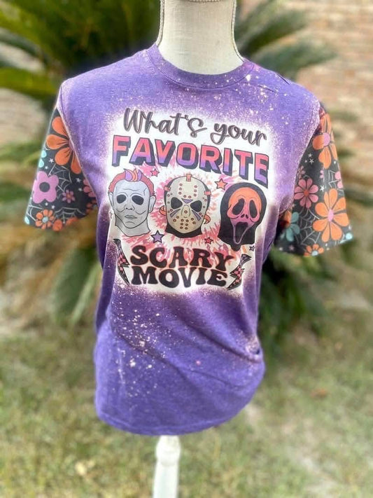 Scary movies bleached tee