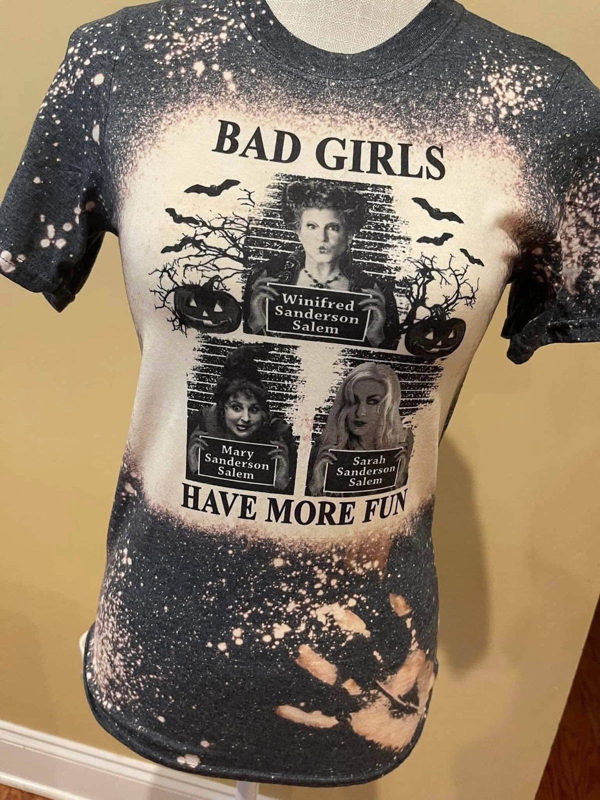 Bad girls have more fun bleached tee
