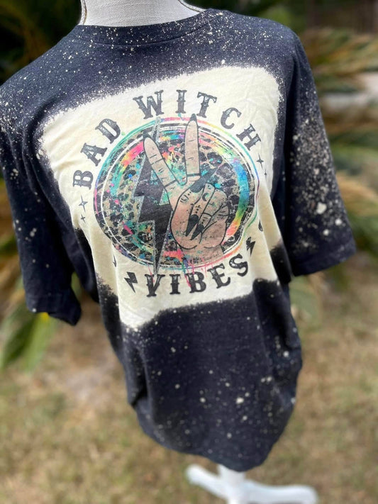 Bad witch vibes bleached tee
