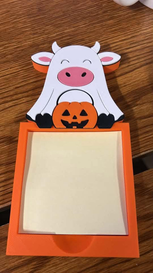 Ghost cow note pad holder