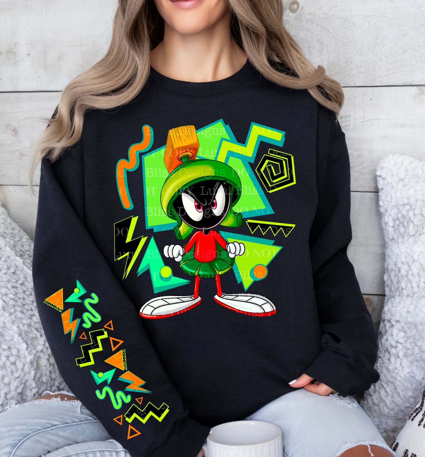 MARTIAN SWEATSHIRT W/ SLEEVE PRINT