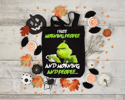 I HATE MORNING PEOPLE - Custom Economical Tote Bag (15x16)