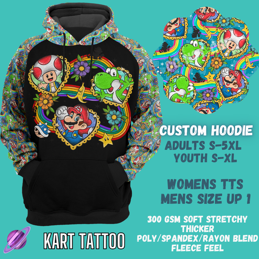 KART TATTOO HOODIE-OUTFIT RUN PREORDER CLOSING 1/10 -CUSTOM HOODIES RE-RUN PREORDER CLOSING 5/11