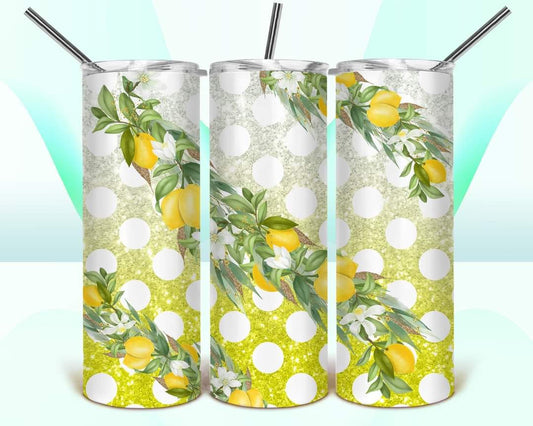 LEMON POLKA DOT - Sublimated Tumbler (20 oz)