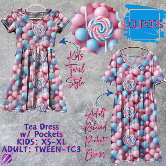 LOLIPOPS - Adult & Kids - Tea Dress Run- Preorder Closing 5/13