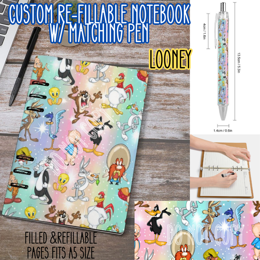 LOONEY -Matching A5 Notebook & Pen Set Round 4 Preorder Closing 5/17