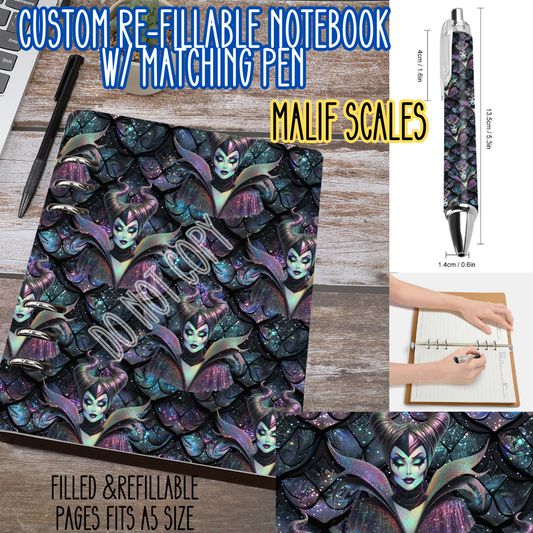 MALIF SCALES -Matching A5 Notebook & Pen Set Round 4 Preorder Closing 5/17