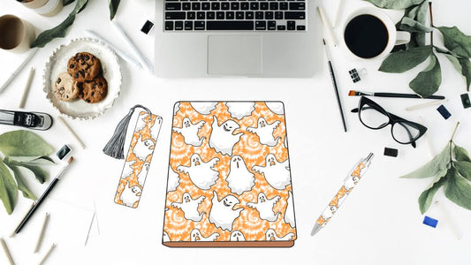 ORANGE GHOSTS – 3-in-1 Custom Journal Set (A5 Size)