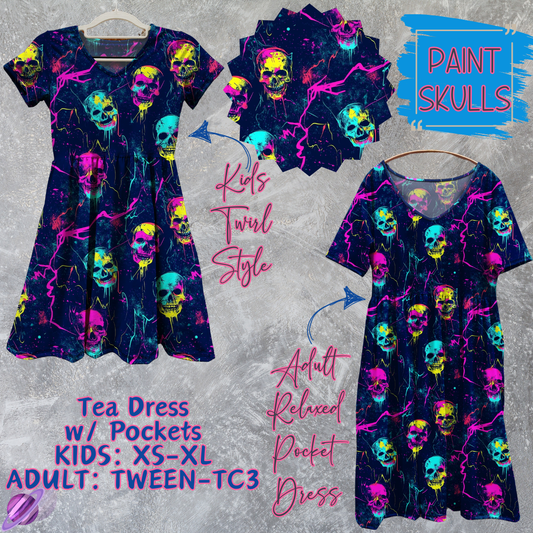 PAINT SKULLS - Adult & Kids - Tea Dress Run- Preorder Closing 5/13