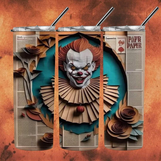 PAPER QUILL CLOWN - Sublimated Tumbler (20 oz)