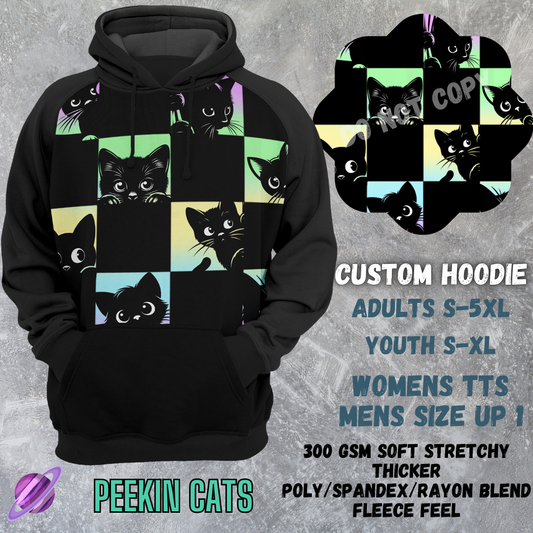 PEEKIN CATS -CUSTOM HOODIES RE-RUN PREORDER CLOSING 5/11