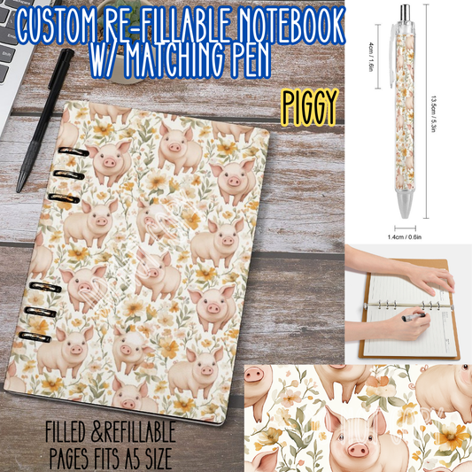 PIGGY -Matching A5 Notebook & Pen Set Round 4 Preorder Closing 5/17