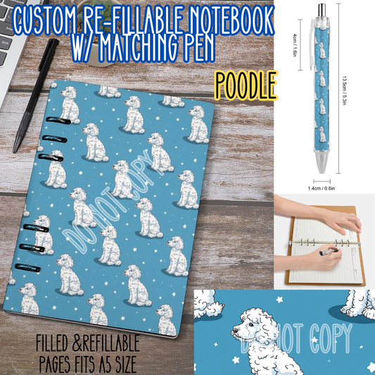 POODLE -Matching A5 Notebook & Pen Set Round 4 Preorder Closing 5/17
