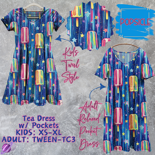 POPSICLE - Adult & Kids - Tea Dress Run- Preorder Closing 5/13