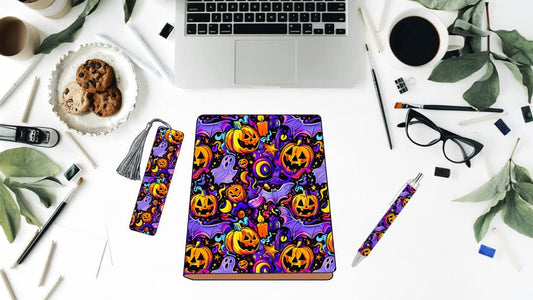 PUMPKIN GHOSTS – 3-in-1 Custom Journal Set (A5 Size)