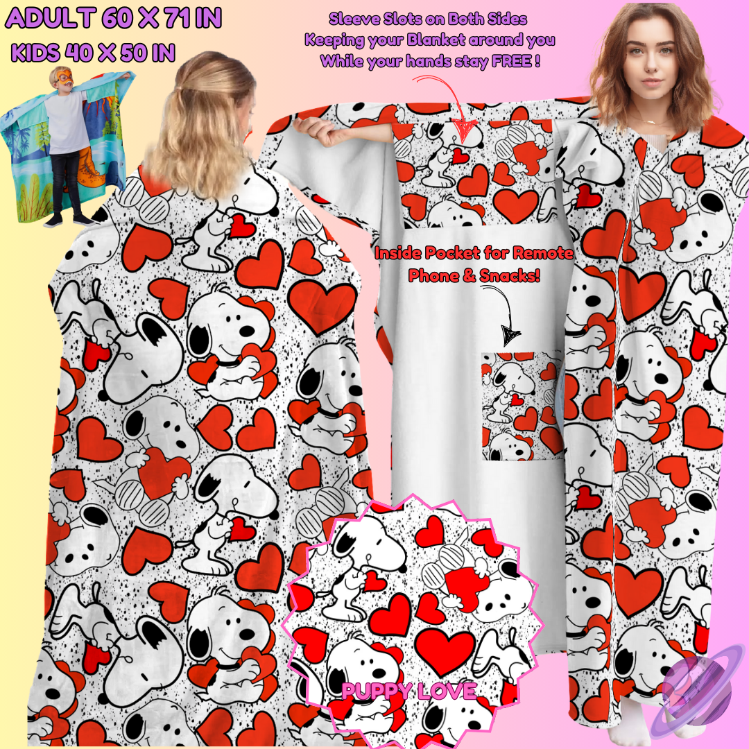 WEARABLE THROW RUN-PUPPY LOVE-PREORDER CLOSING 8/31