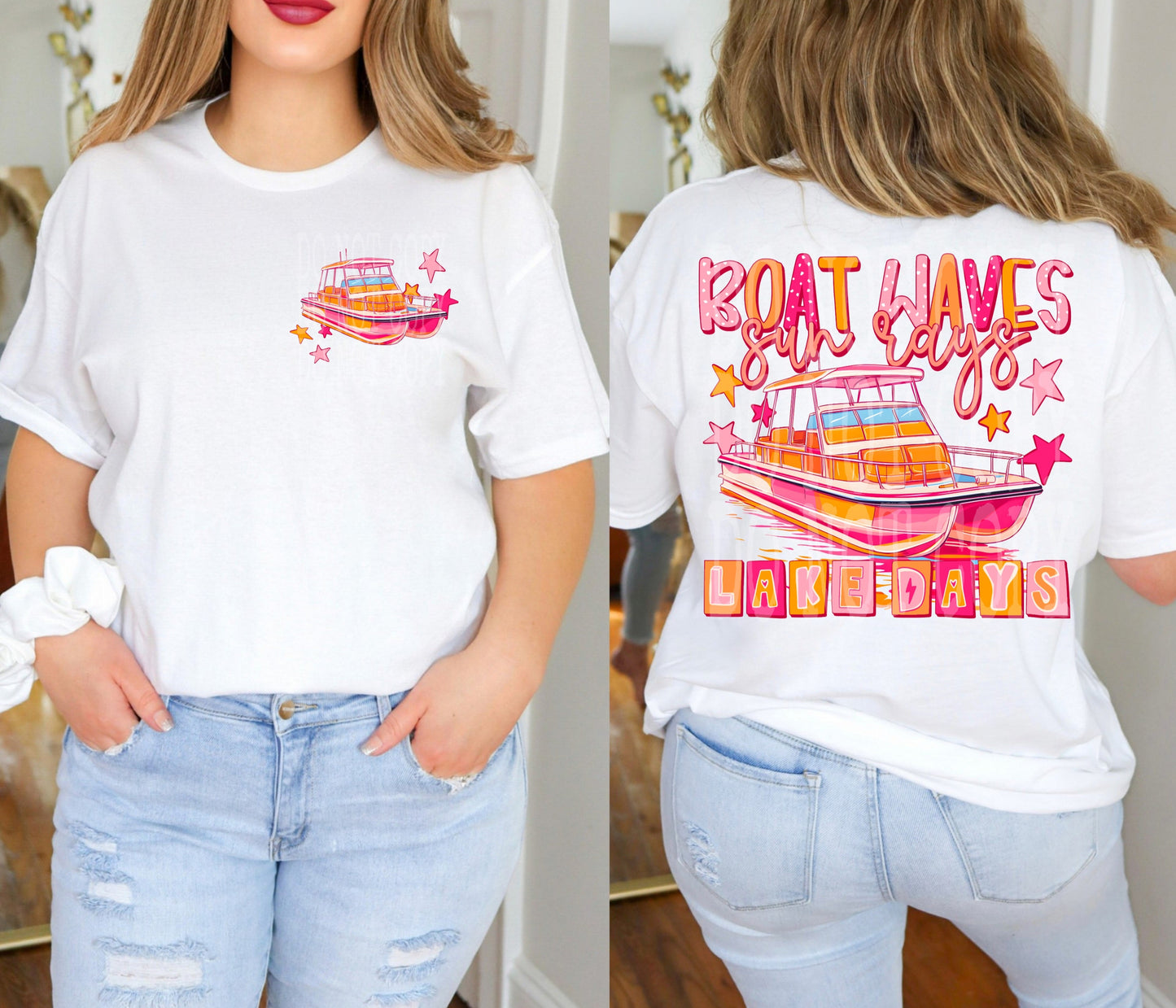 BOAT WAVES-DOUBLE SIDED TEE