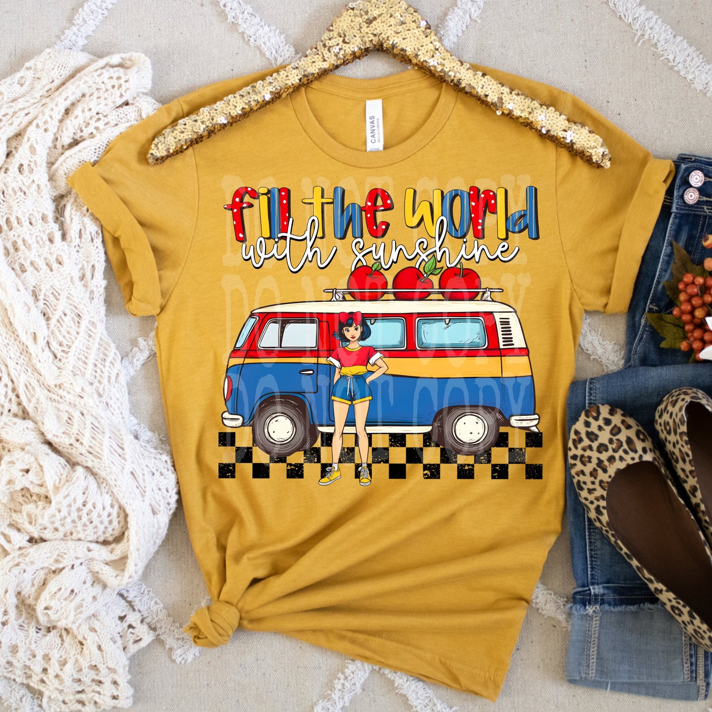 FILL THE WORLD WITH SUNSHINE CAMPER TEE