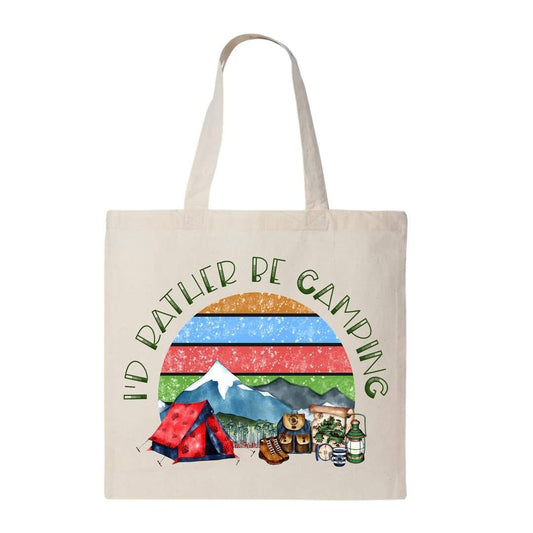 RATHER BE CAMPING - Custom Economical Tote Bag (15x16)