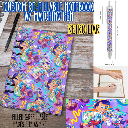 RETRO LIAR -Matching A5 Notebook & Pen Set Round 4 Preorder Closing 5/17