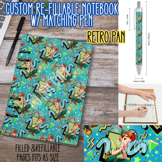RETRO PAN -Matching A5 Notebook & Pen Set Round 4 Preorder Closing 5/17
