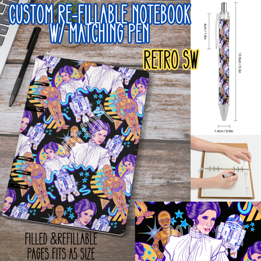 RETRO SW -Matching A5 Notebook & Pen Set Round 4 Preorder Closing 5/17