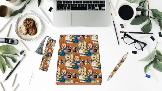 SCARY MOVIES AND CHILL – 3-in-1 Custom Journal Set (A5 Size)