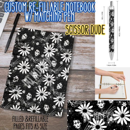 SCISSOR DUDE -Matching A5 Notebook & Pen Set Round 4 Preorder Closing 5/17