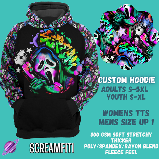 SCREAMFITI HOODIE-OUTFIT RUN PREORDER CLOSING 1/10 -CUSTOM HOODIES RE-RUN PREORDER CLOSING 5/11