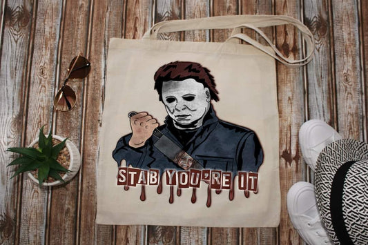 STAB YOURE IT - Custom Economical Tote Bag (15x16)