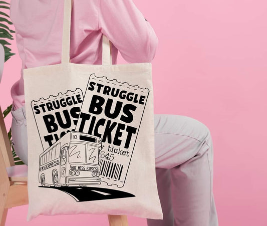 STRUGGLE BUS TICKET - Custom Economical Tote Bag (15x16)