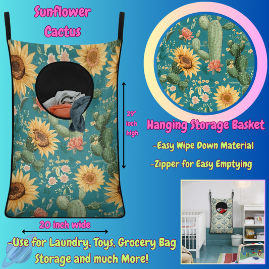 SUNFLOWER CACTUS-Hanging Storage Baskets-Preorder closing 6/13