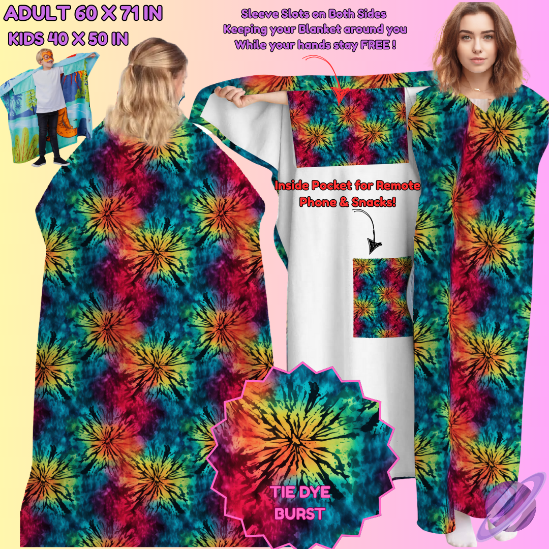 WEARABLE THROW RUN-TIE DYE BURST-PREORDER CLOSING 8/31