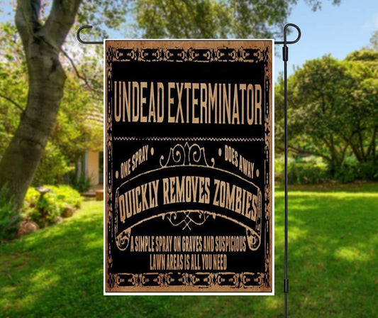 Undeadexterminator - Garden Flag (12x18)