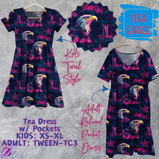 USA EAGLE - Adult & Kids - Tea Dress Run- Preorder Closing 5/13