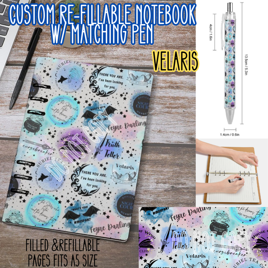 VELARIS -Matching A5 Notebook & Pen Set Round 4 Preorder Closing 5/17