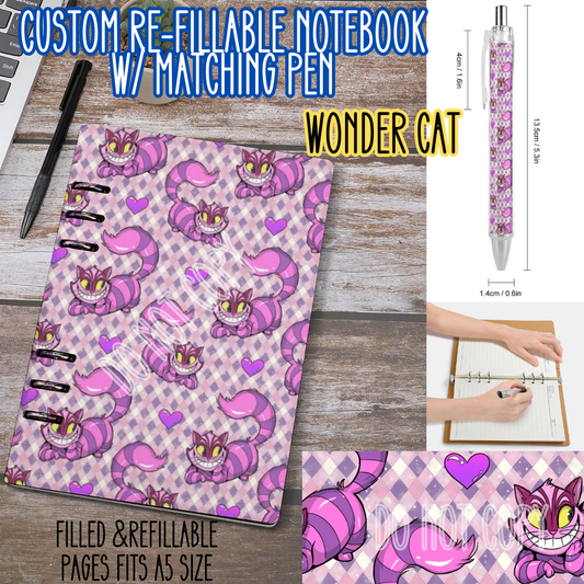 WONDER CAT -Matching A5 Notebook & Pen Set Round 4 Preorder Closing 5/17