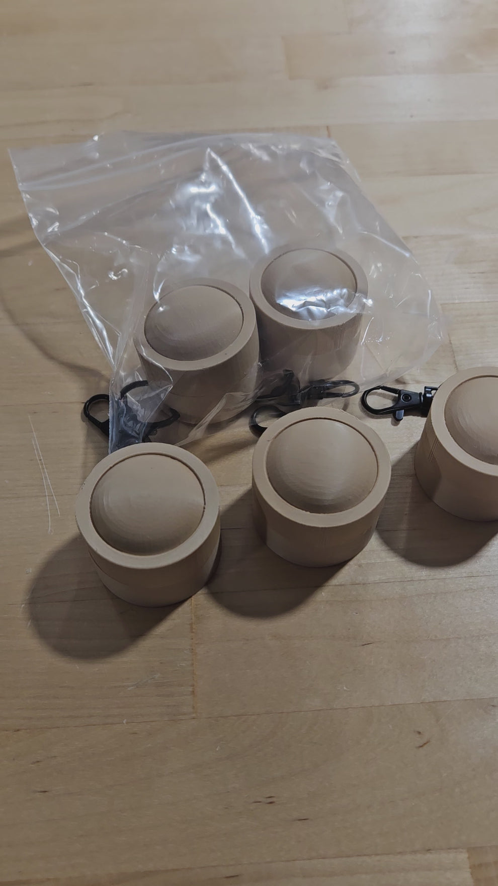 5 PACK MYSTERY FIDGET CLICKER DUMPLING KEYCHAINS- 3D PRINTED