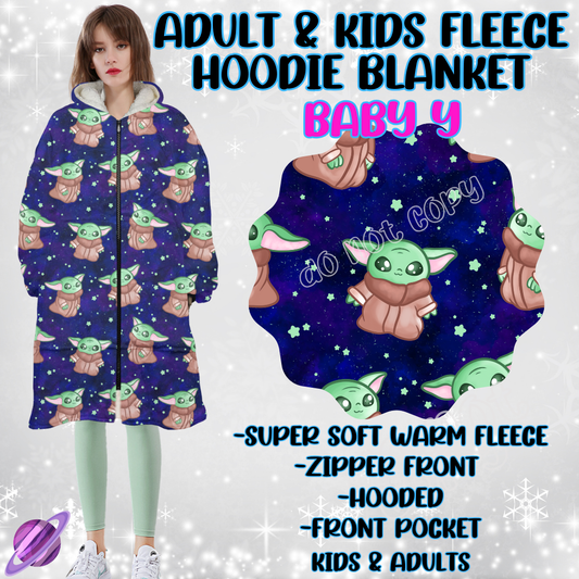 BABY Y - HOODIE BLANKET RUN-PREORDER CLOSING 9/27