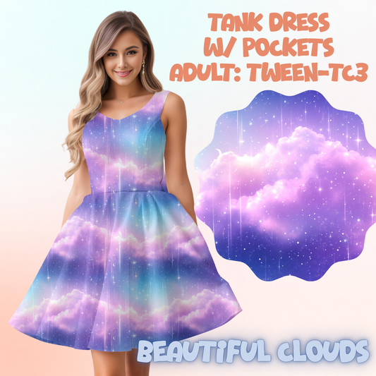 BEAUTIFUL CLOUDS - ADULT TANK DRESS PREORDER CLOSES 5/15