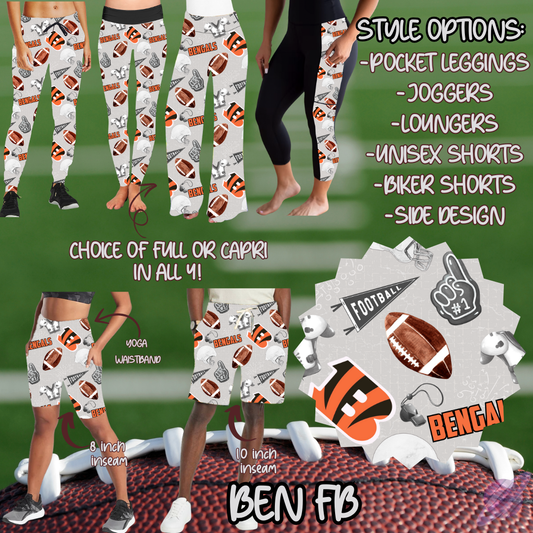 GAME DAY-BEN FB-6 STYLE BOTTOMS-PREORDER CLOSING 9/8
