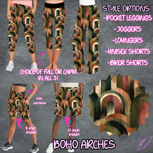 BOHO ARCHES - LEGGING/JOGGER/LOUNGER/SHORTS - B105 PREORDER CLOSING 5/19