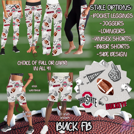 GAME DAY-BUCK FB-6 STYLE BOTTOMS-PREORDER CLOSING 9/8