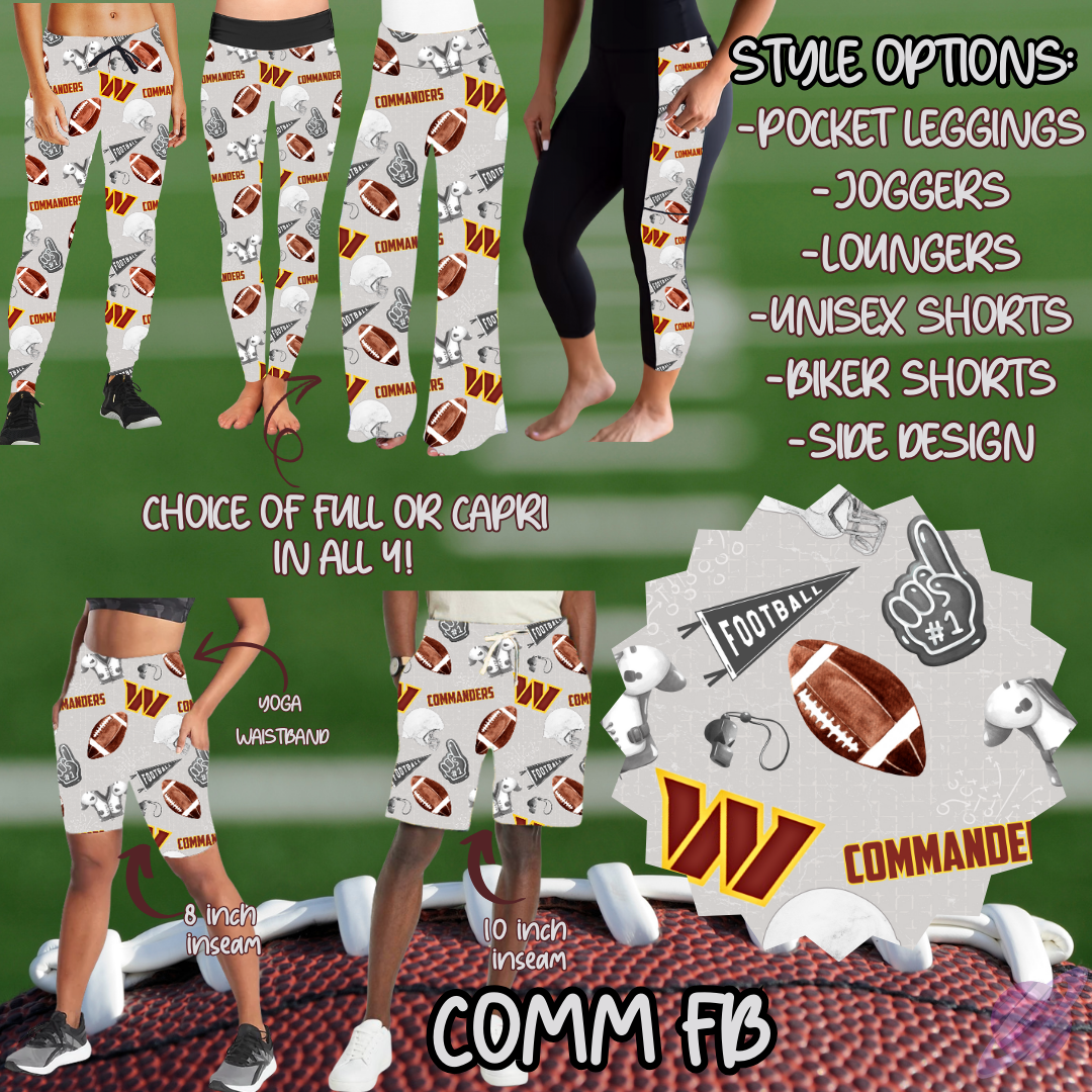 GAME DAY-COMM FB-6 STYLE BOTTOMS-PREORDER CLOSING 9/8