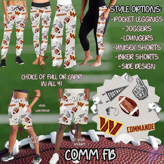 GAME DAY-COMM FB-6 STYLE BOTTOMS-PREORDER CLOSING 9/8
