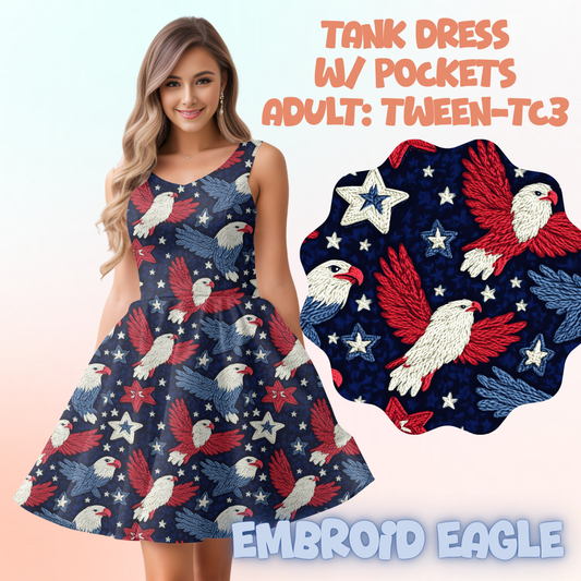 EMBROID EAGLE - ADULT TANK DRESS PREORDER CLOSES 5/15
